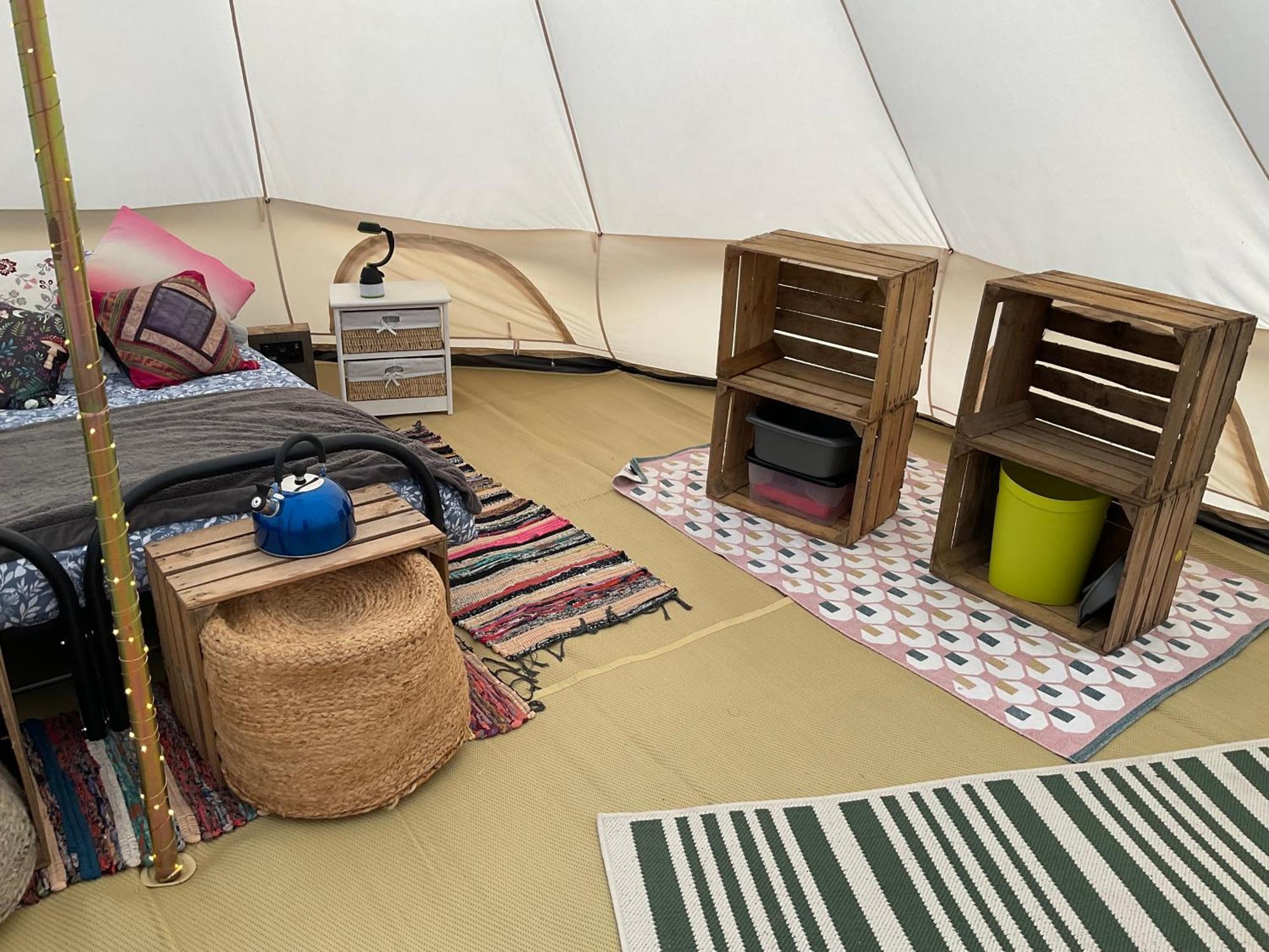 Glamping Meadow Bell Tent Stithians Exterior foto